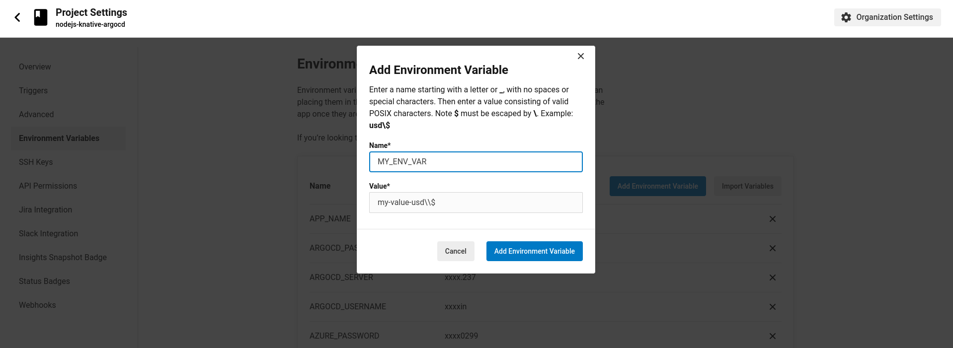 Environment Variables