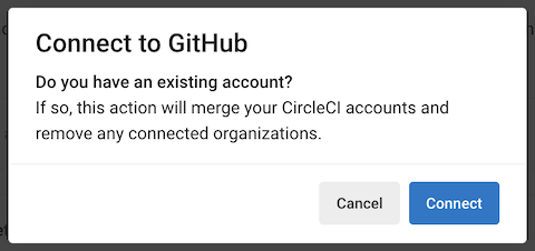 Connect to GitHub modal