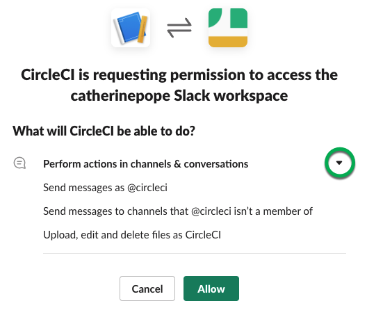 Usar os círculos no Slack