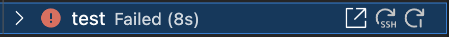 Failed job with rerun with SSH icon