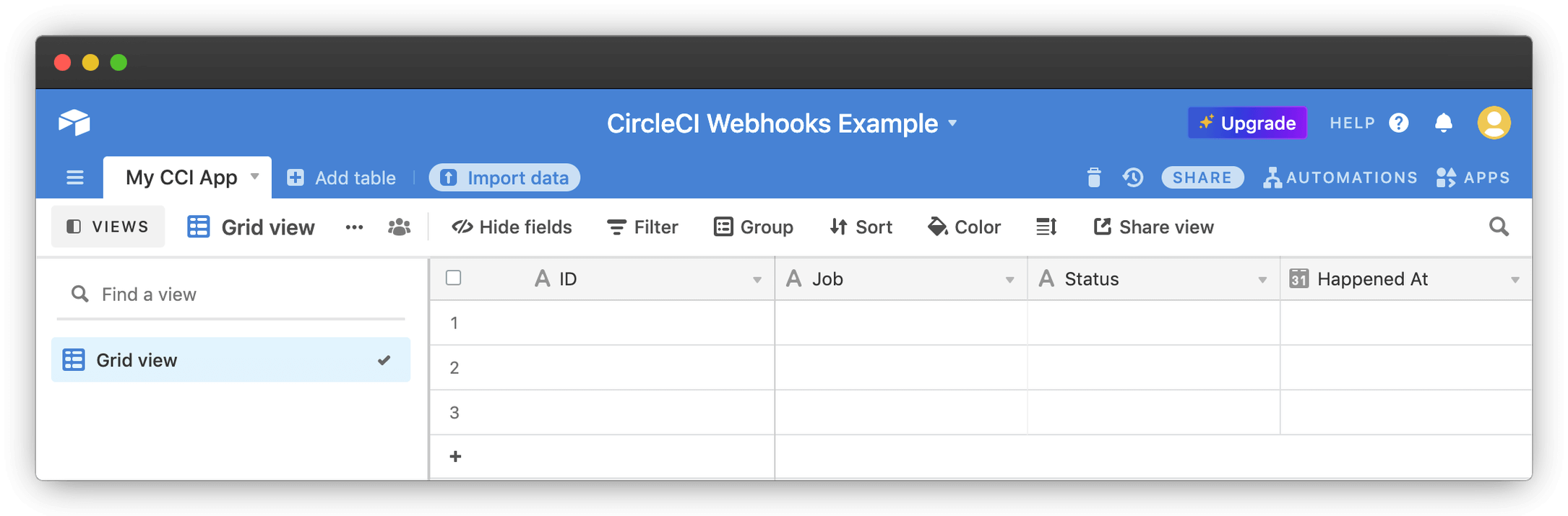 Changing the column types