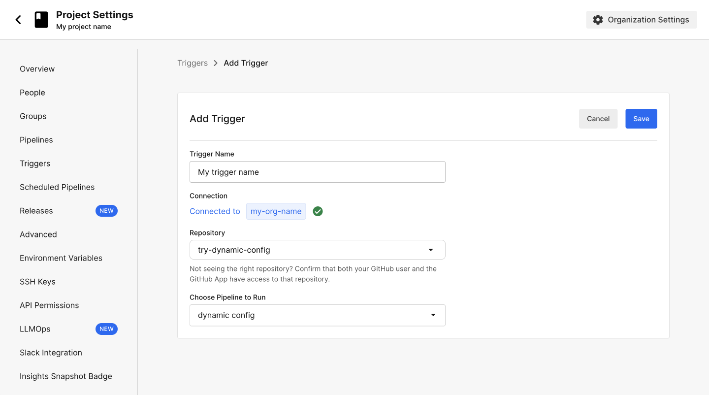 Add a trigger