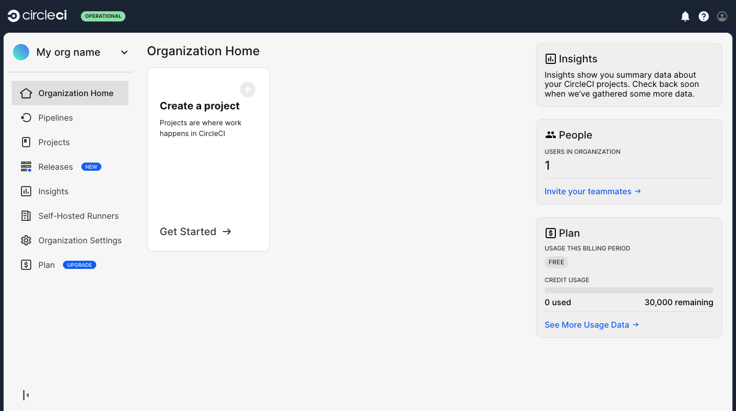 Create your first project
