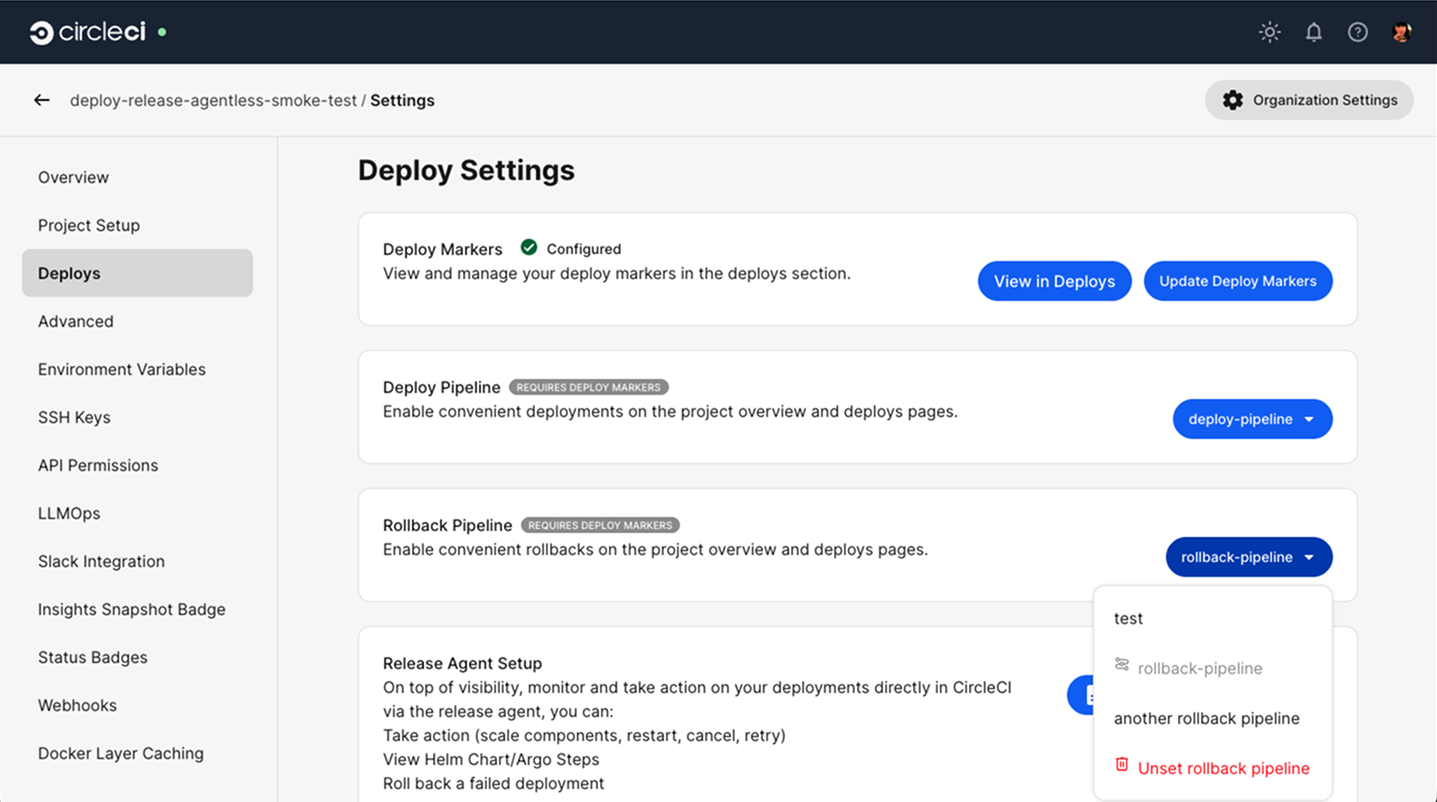 Change rollback pipeline