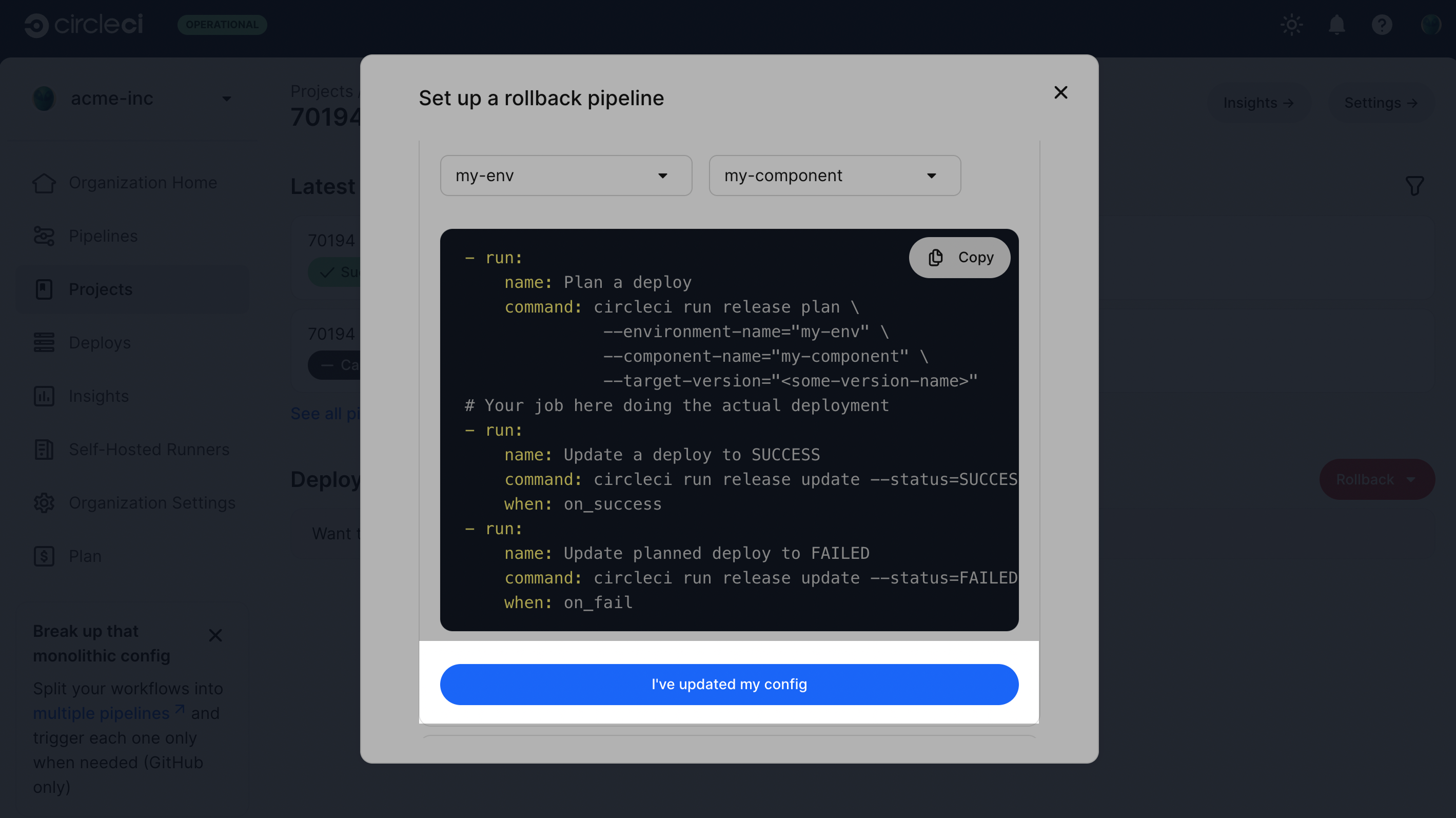 Copy markers commands