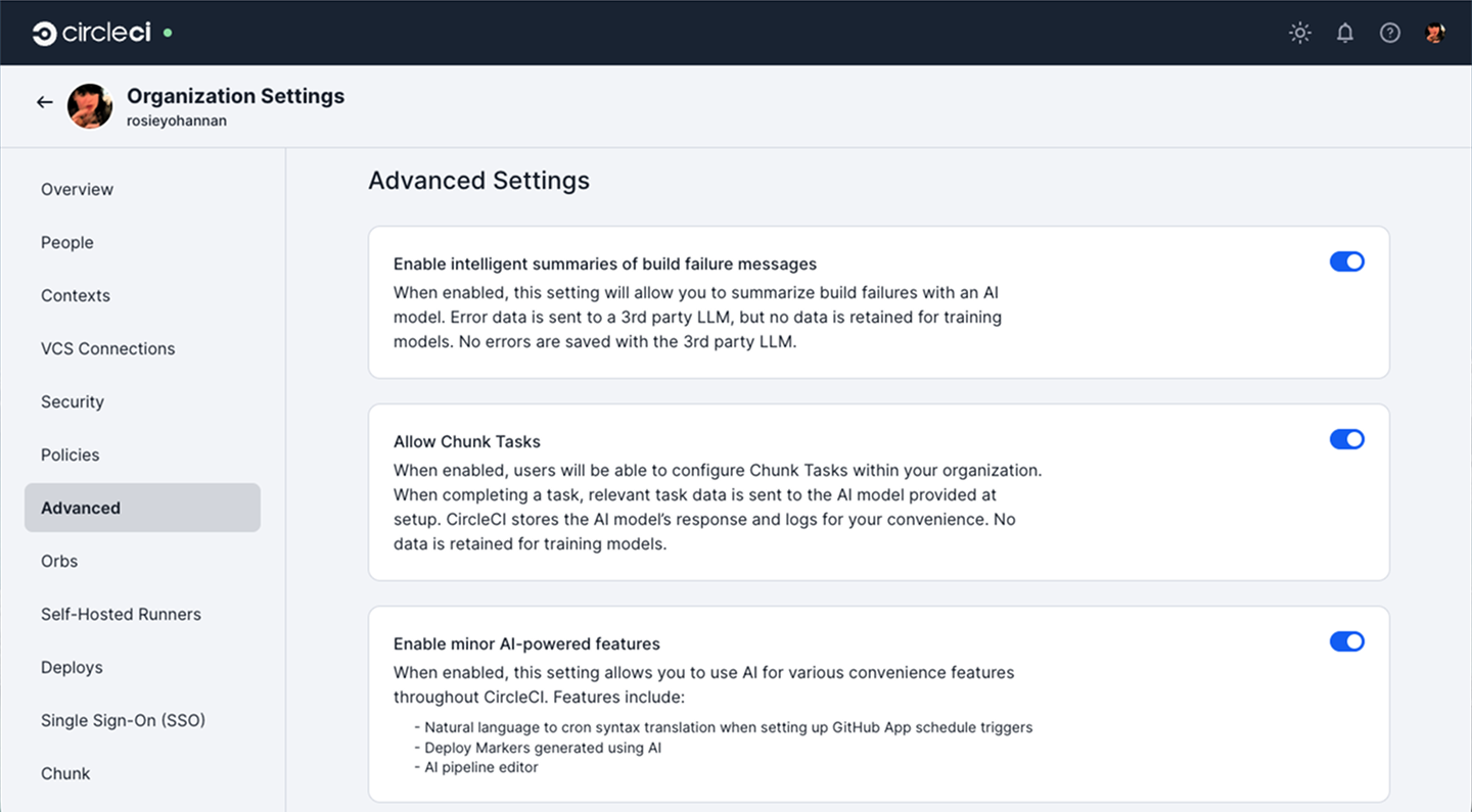 Enable AI-powered features in the UI