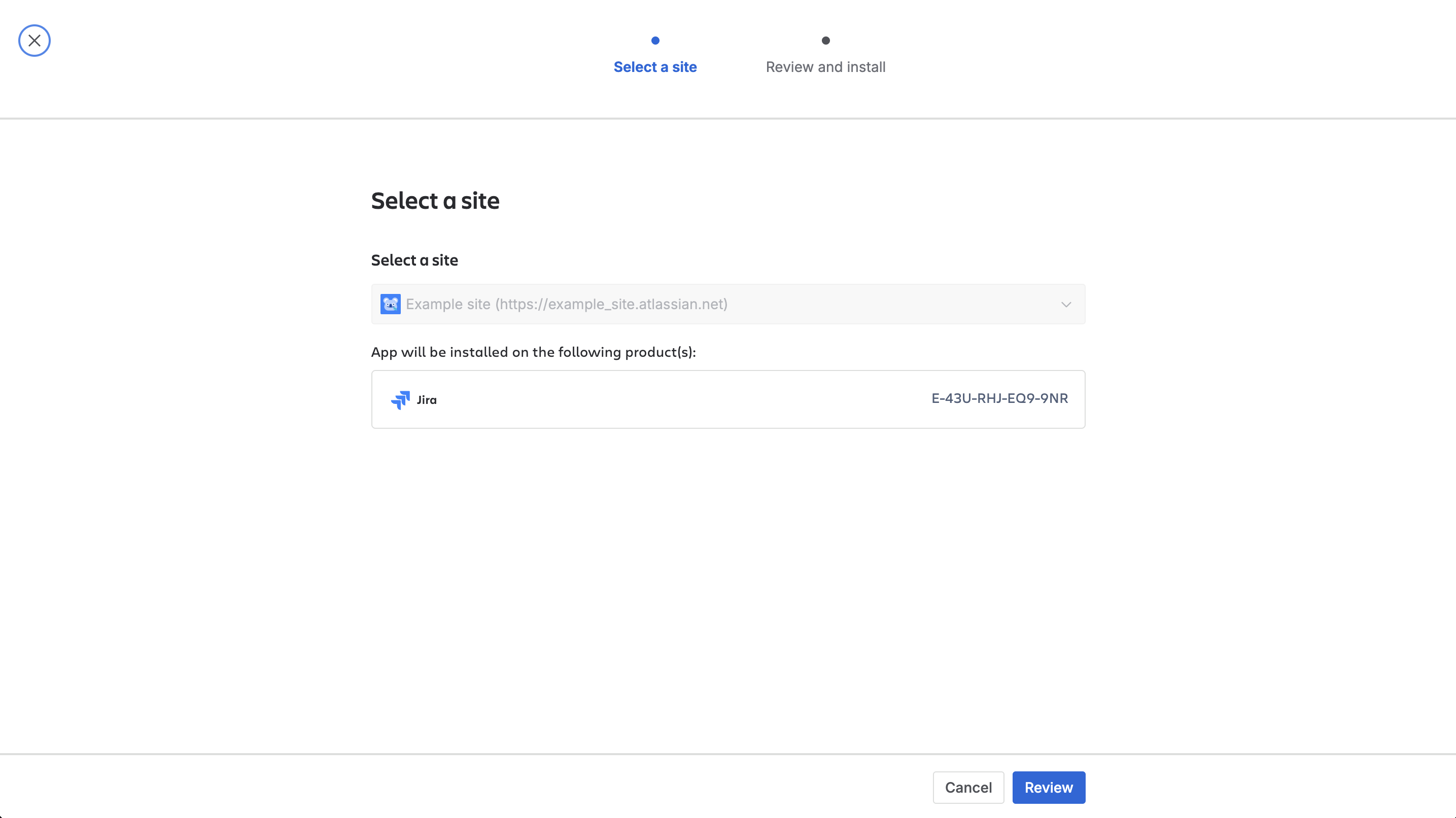 Select organization and confirm app installation