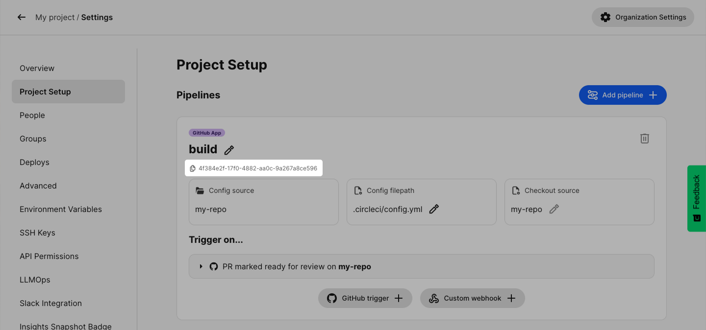 Get pipeline definition ID