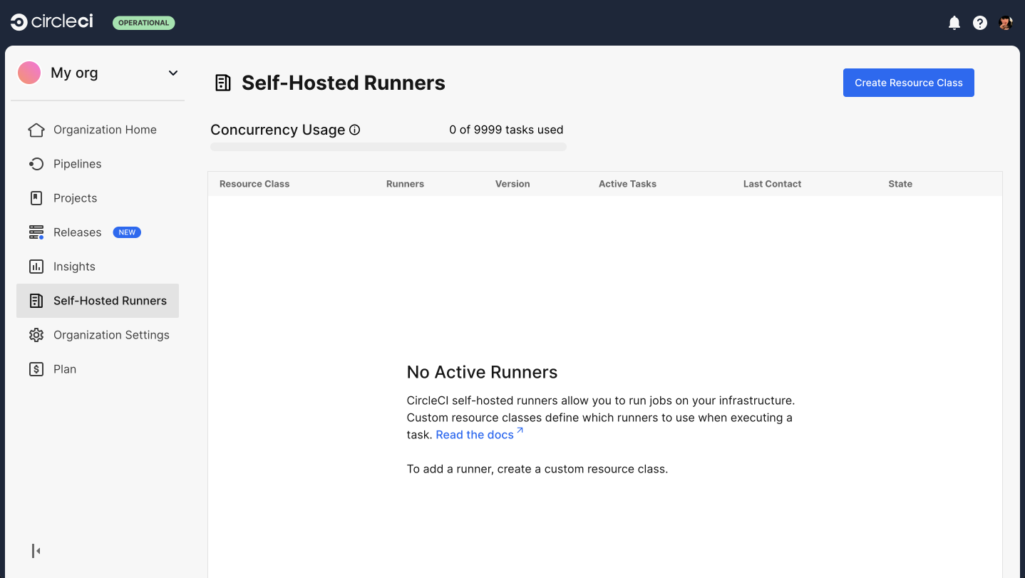 Runner set up