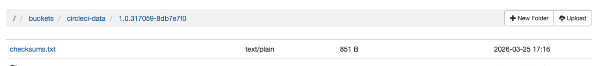 Uploading `checksums.txt` into the release directory