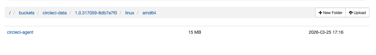 Uploading the CircleCI agent