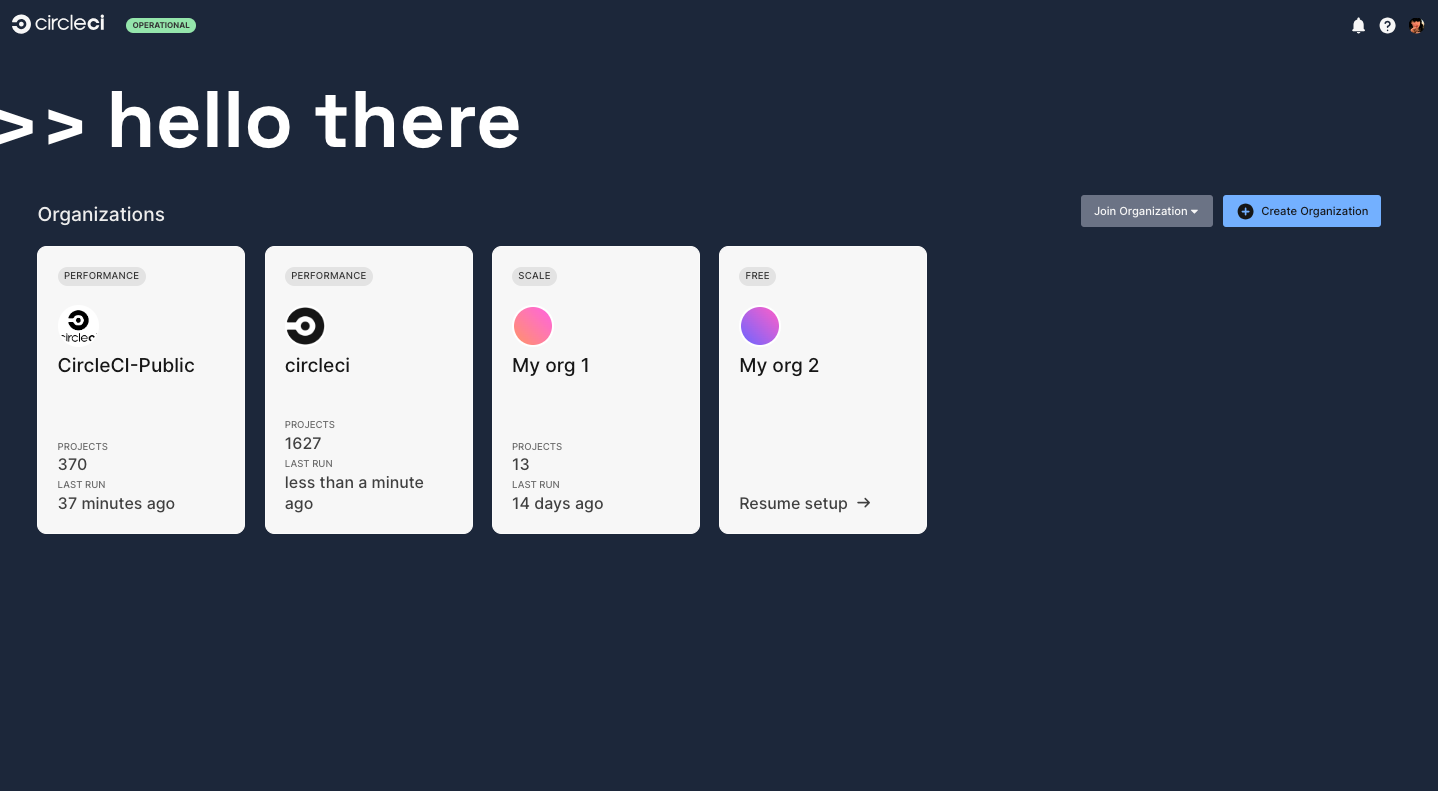 User homepage