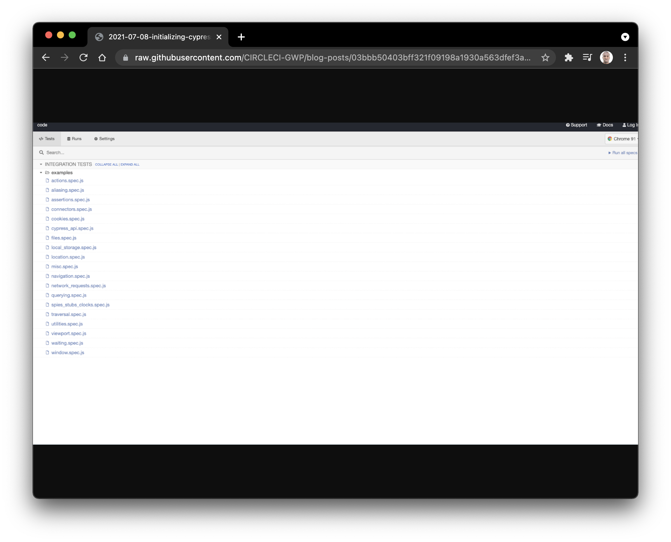Cypress の初期化