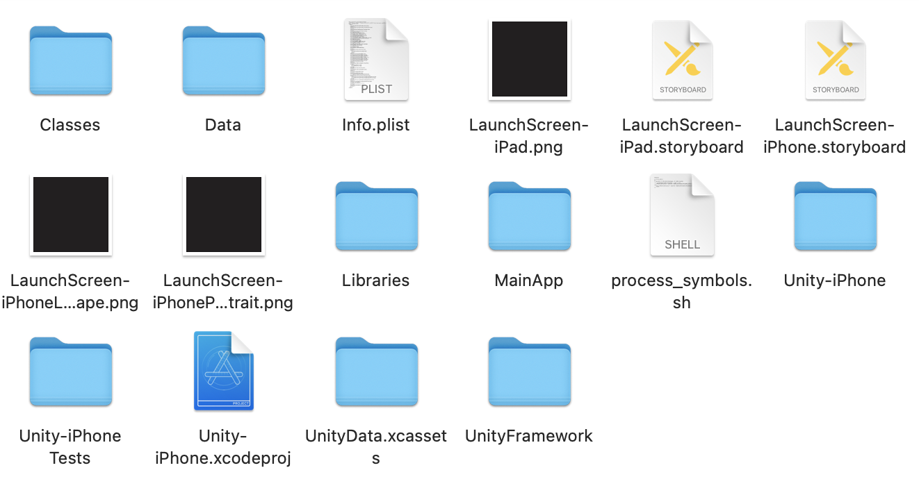 Xcode プロジェクトが生成